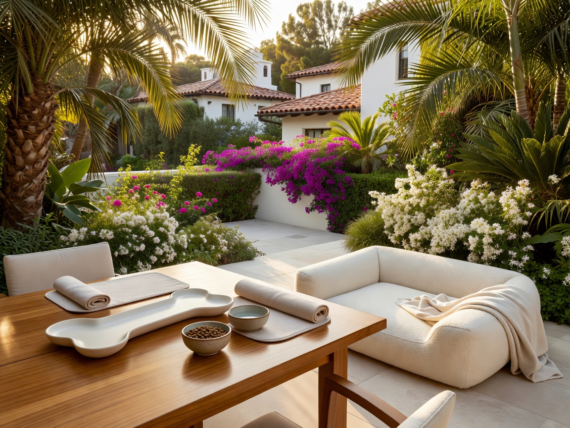 Hotel Bel-Air Los Angeles sunlit pet patio dining table setup