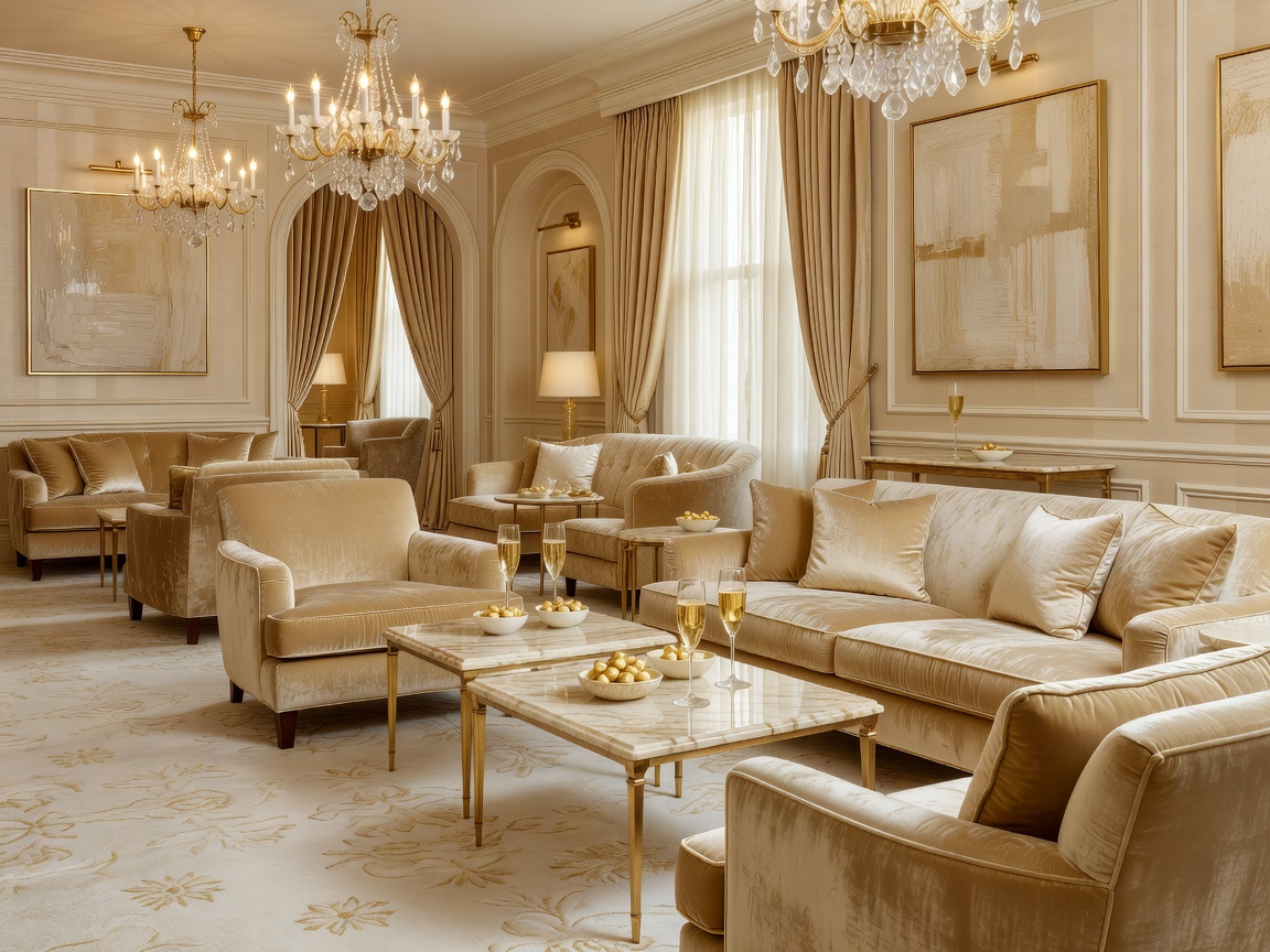 The Ritz London Pet Lounge interior with velvet seating and champagne decor